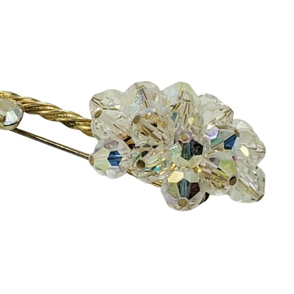 Vintage Alice Caviness Crystal Bead Cluster Flower Brooch - Picture 10 of 12